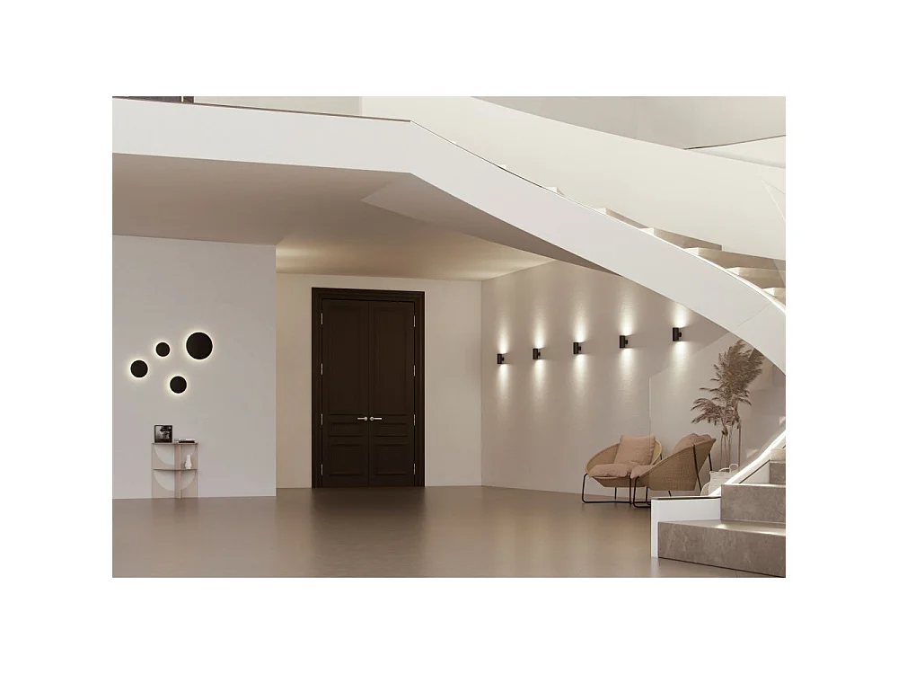Mac Mini Wall Corten - 6W LED Kinkiet CCT Switch 2700K/3200K/4000K w aluminium, Kinkiet 360 stopni - Beneito & Faure