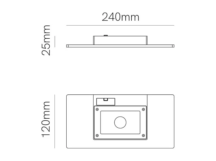 Mini Pla Bianca - Applique murale LED 20 W avec interrupteur CCT, 2700 K/3200 K/4000 K, aluminium, éclairage vers le haut - Beneito & Faure