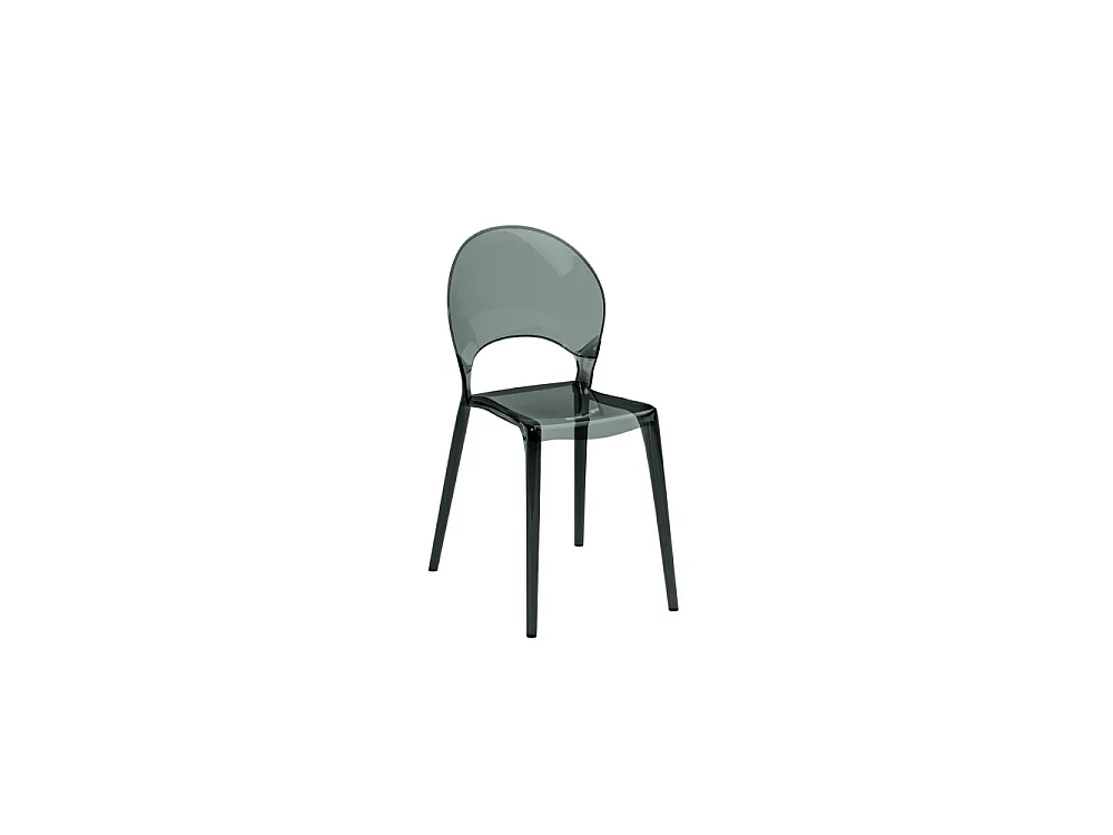Pearl - Polycarbonat-Stuhl für Wohnzimmer und Esszimmer - Monocoque-Struktur aus grauen Steinen
