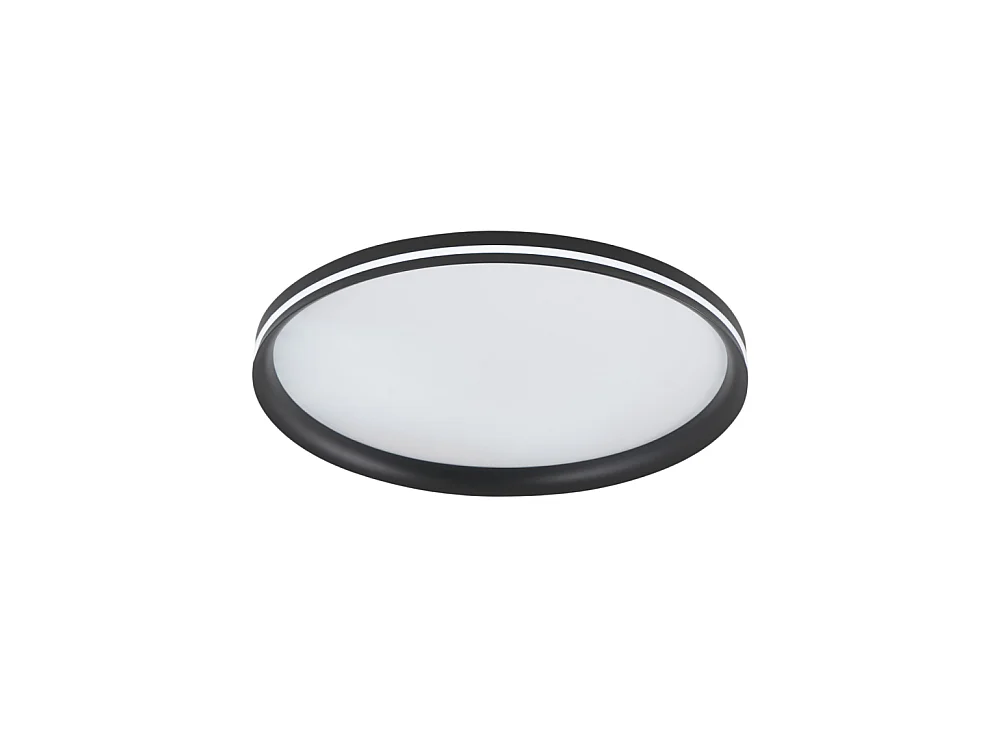 Isy - Plafonnier LED Fabas Luce Aluminium - LED intégrée 52W IP20 Noir