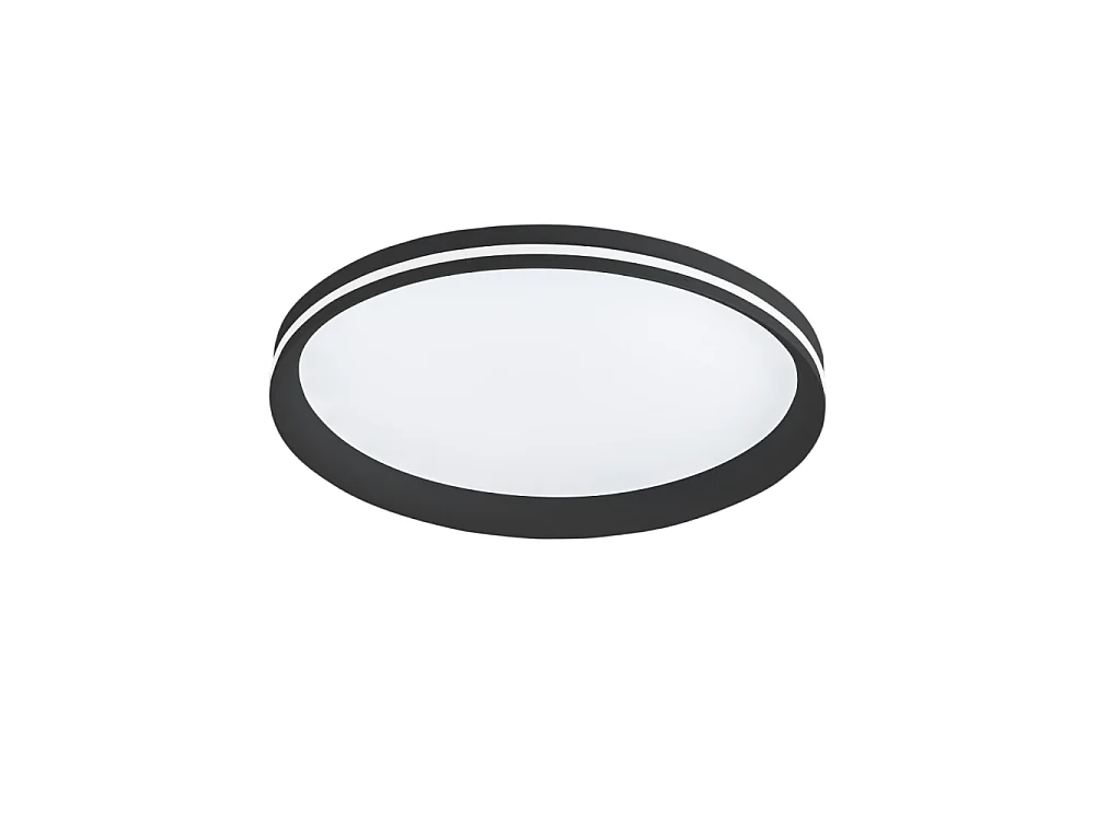 Isy - Plafonnier LED Fabas Luce Aluminium - LED intégrée 52W IP20 Noir