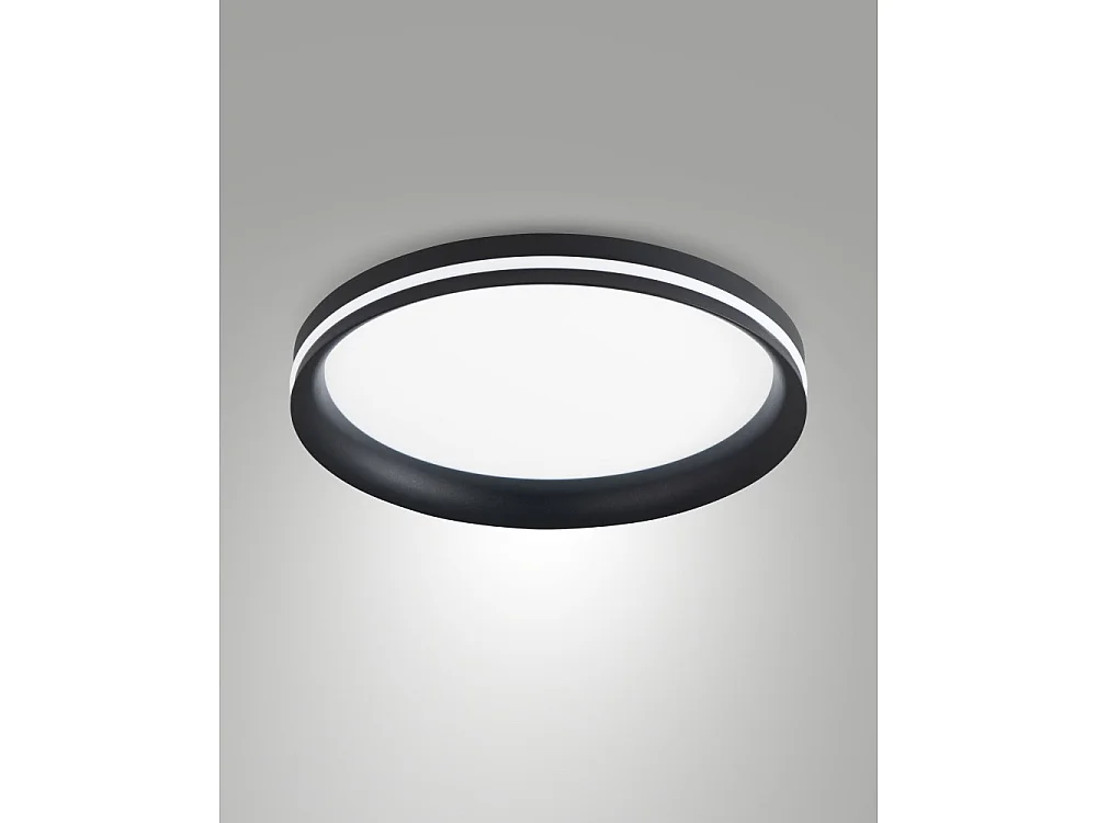 Isy - Fabas Luce Aluminium LED Loftlampe - Integreret LED 52W IP20 Sort