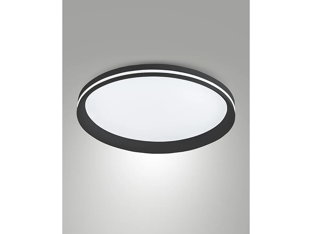Isy - Fabas Luce Aluminium LED Loftlampe - Integreret LED 52W IP20 Sort