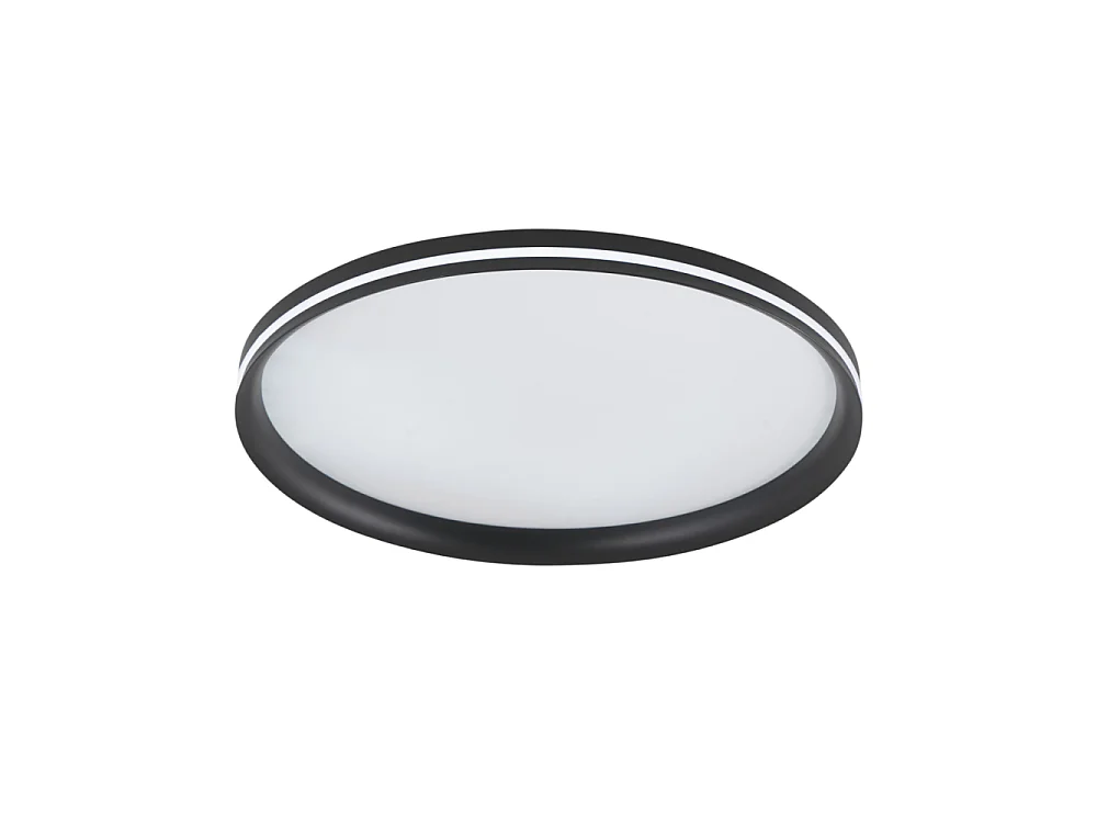 Isy - Plafonnier LED Fabas Luce Aluminium - LED intégrée 52W IP20 Noir
