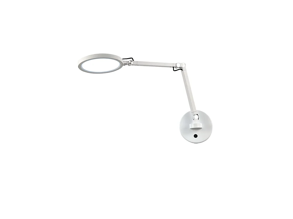 Regina - Applique murale ronde réglable Fabas Luce - Applique murale LED 9 W à intensité variable avec CCT (3000K, 4000K, 5 000 K, 6000K) - Blanc