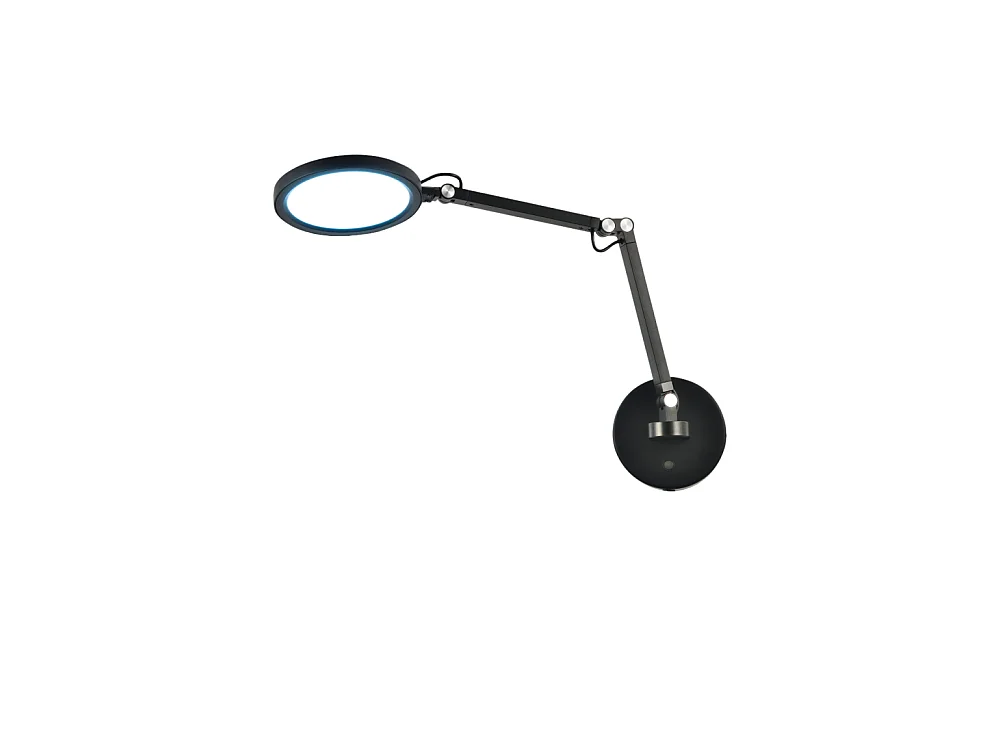Regina – Fabas Luce runde, verstellbare Wandleuchte – 9 W dimmbare LED-Wandleuchte mit CCT (3000 K, 4000 K, 5000 K, 6000 K) – Schwarz