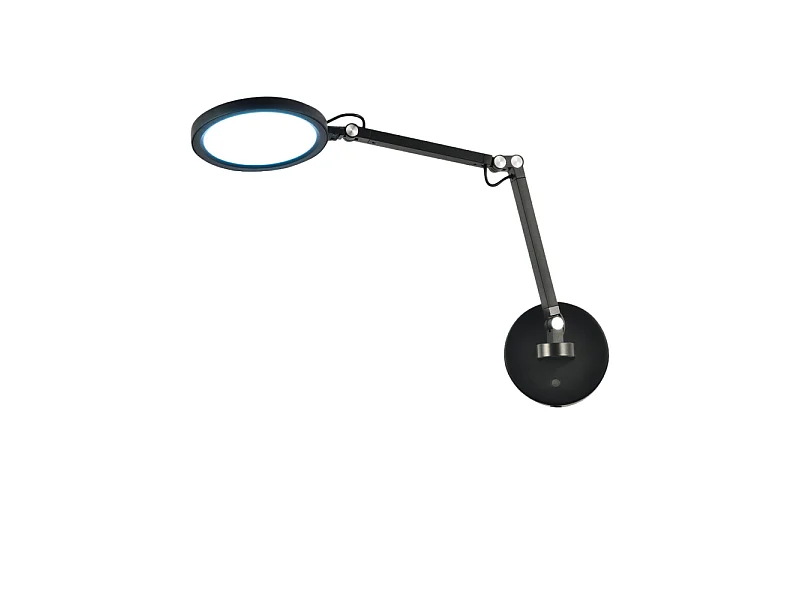 Regina - Fabas Luce runde, verstellbare Wandleuchte - 9 W dimmbare LED-Wandleuchte mit CCT (3000 K, 4000 K, 5000 K, 6000 K) - Schwarz