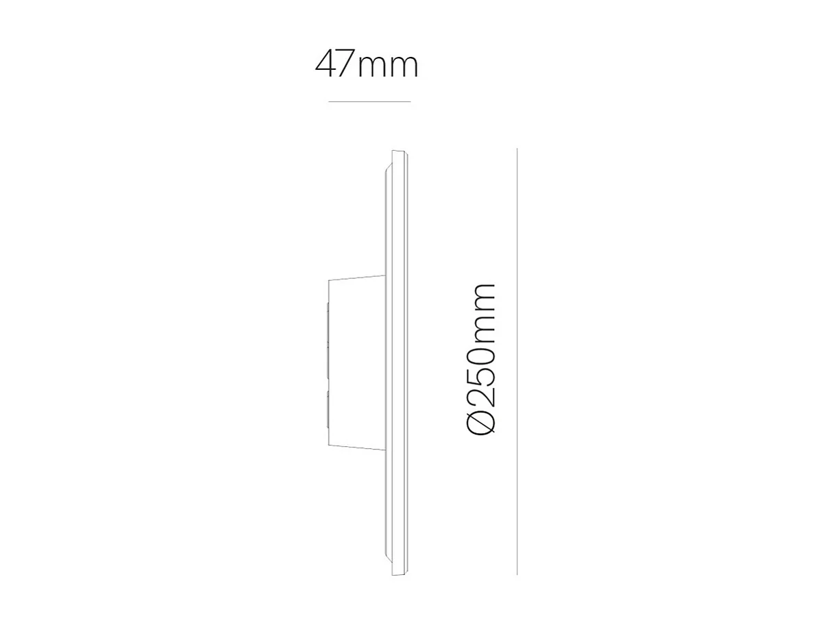 Mac Wall XL Wood - Aplique de pared LED de 20 W con interruptor CCT 2700K/3200K/4000K en aluminio, aplique de pared de 360 grados - Beneito & Faure