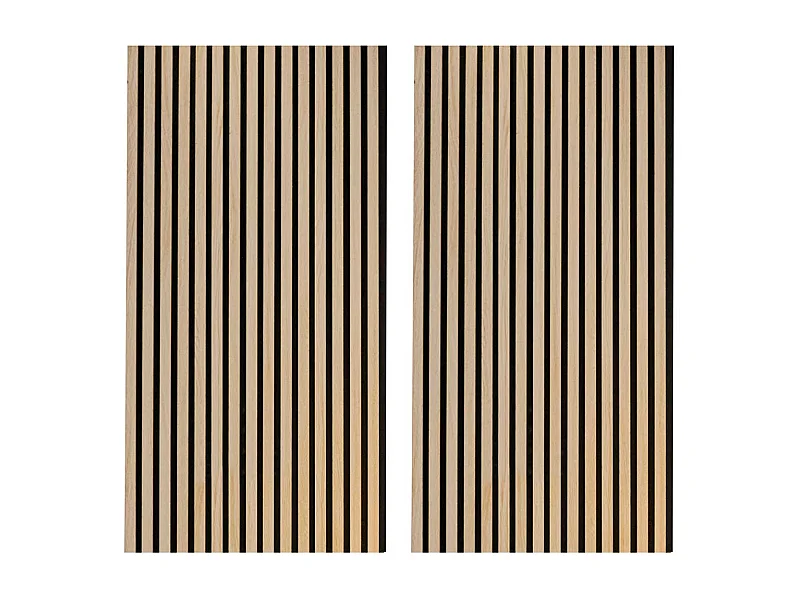 Lot de 2 panneaux acoustiques Silence, chêne nordique/noir, 60 x 120 cm