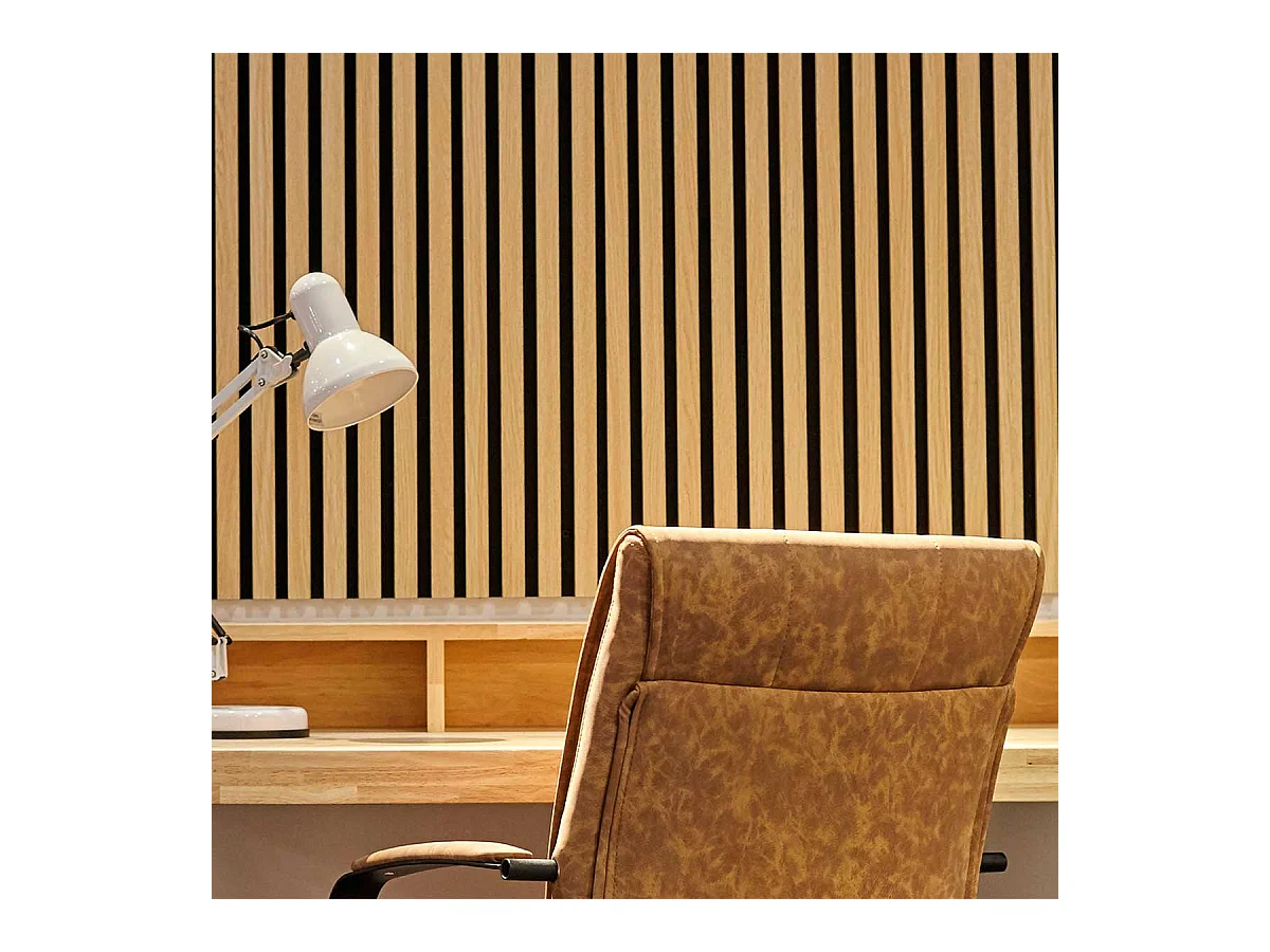 Pack de 2 paneles acústicos Pet Acustic Sound roble Nordish/negro 120x60 cm Adec