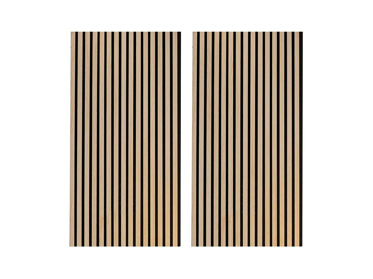 Pacote de 2 painéis acústicos Silence, carvalho nórdico/preto, 60x120 cm