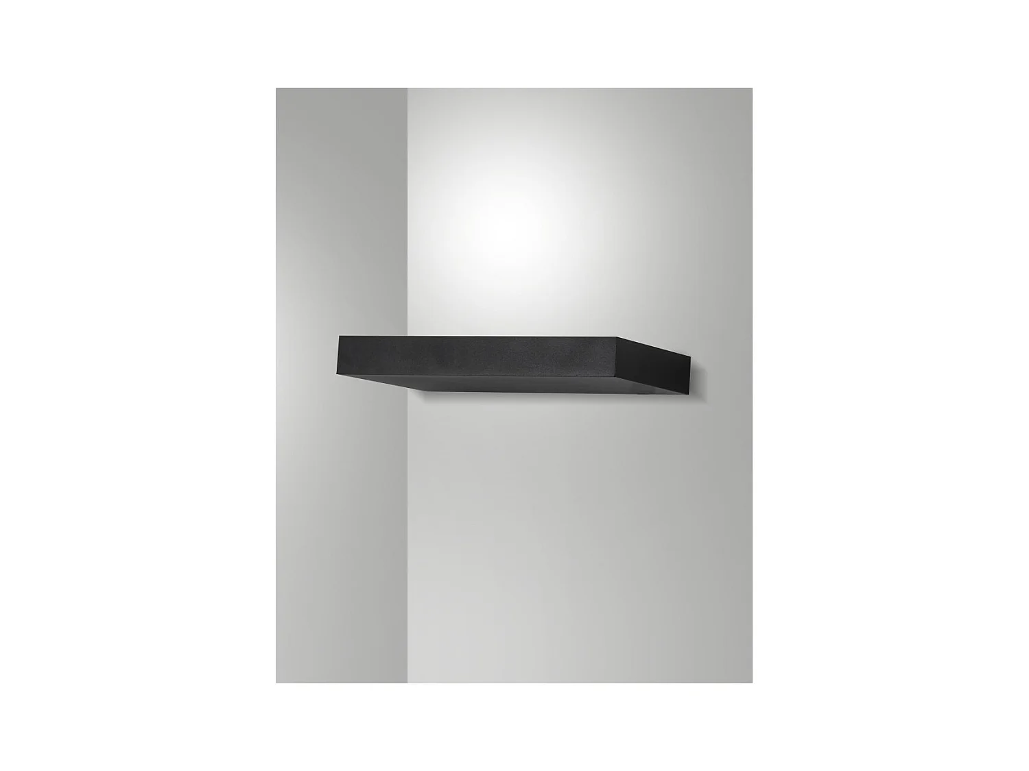 Guia - Aluminiowa lampa ścienna LED Fabas Luce - Zintegrowana dioda LED IP20, czarna - 17 cm