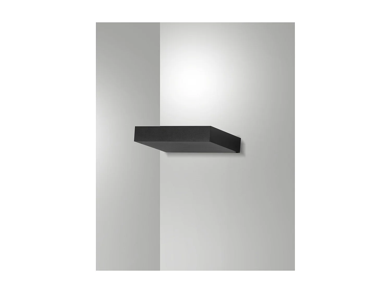 Guia - Applique da parete a LED in alluminio Fabas Luce - Led integrato IP20 Nera - 17 cm