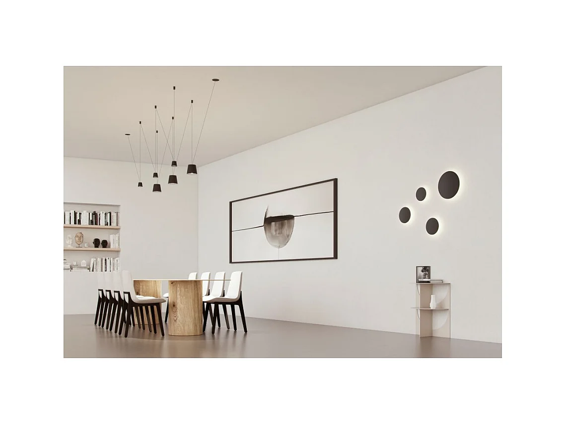 Mac Wall Black - kinkiet LED 15 W z przełącznikiem CCT, 2700 K/3200 K/4000 K, aluminiowy, 360-stopniowy - Beneito & Faure