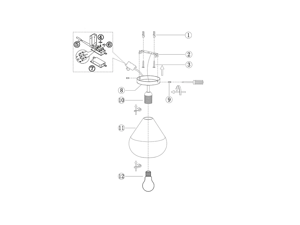 Lila - Runde Deckenleuchte d.20cm Fabas Luce - Wandleuchte mit E27 LED-Glühbirne MAX 40W - Transparent
