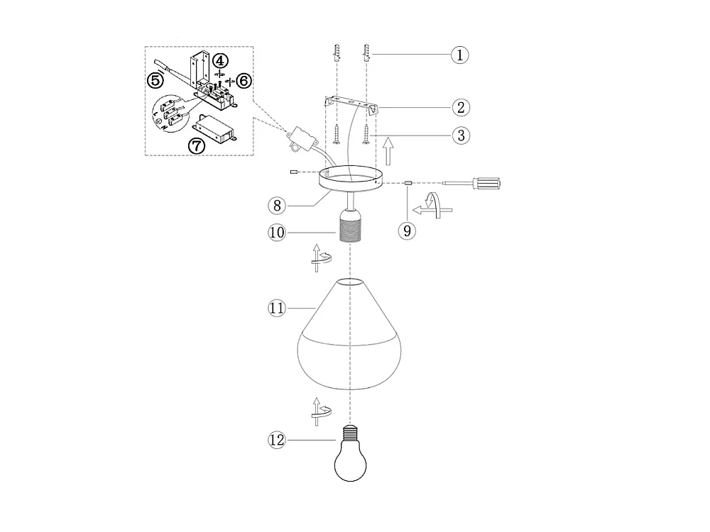 Lila - Lampada da soffitto rotonda d.20cm Fabas Luce - Applique con lampadina led E27 MAX 40W - Trasparente