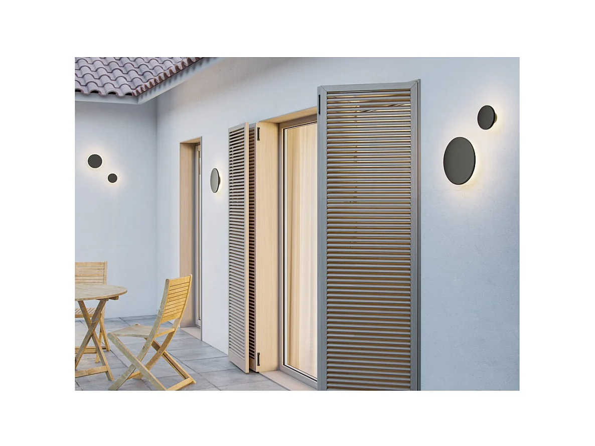 Mac Wall XL Noir - Applique murale LED 20 W avec interrupteur CCT, 2700 K/3200 K/4000 K, aluminium, 360 degrés - Beneito & Faure