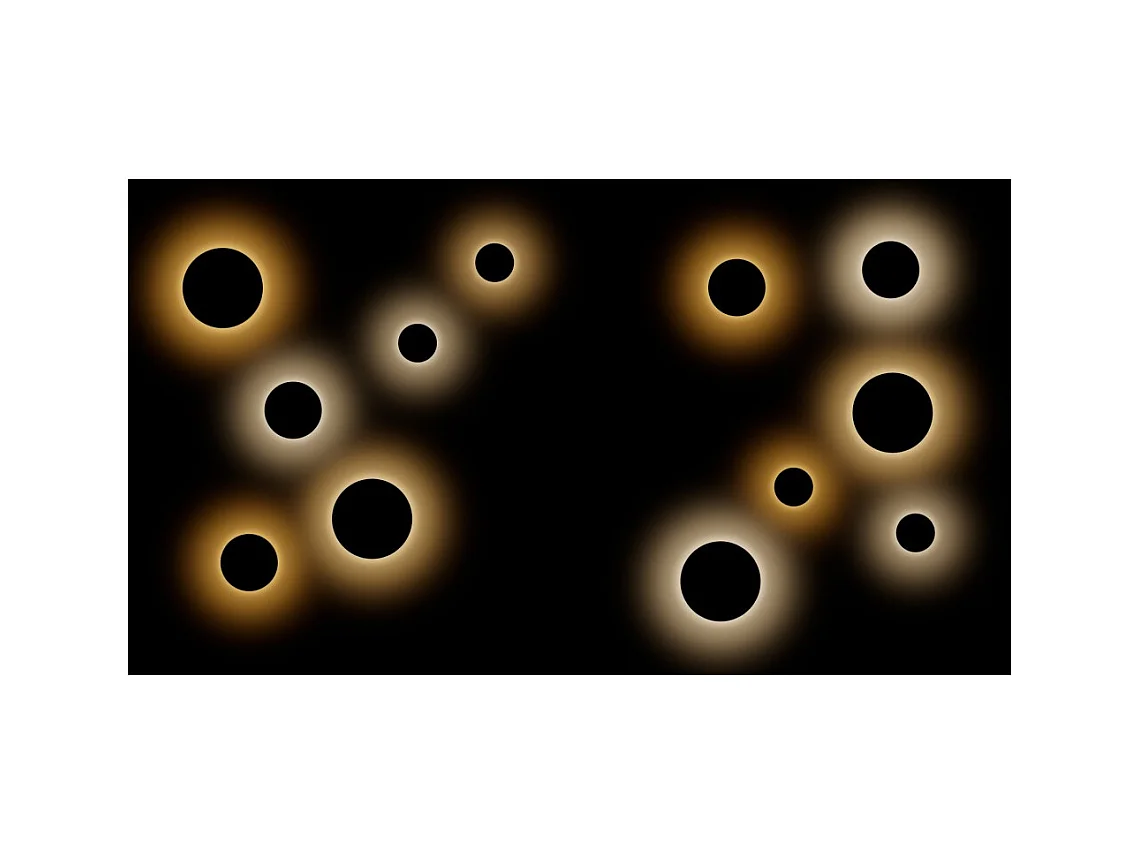 Mac Wall XL Noir - Applique murale LED 20 W avec interrupteur CCT, 2700 K/3200 K/4000 K, aluminium, 360 degrés - Beneito & Faure