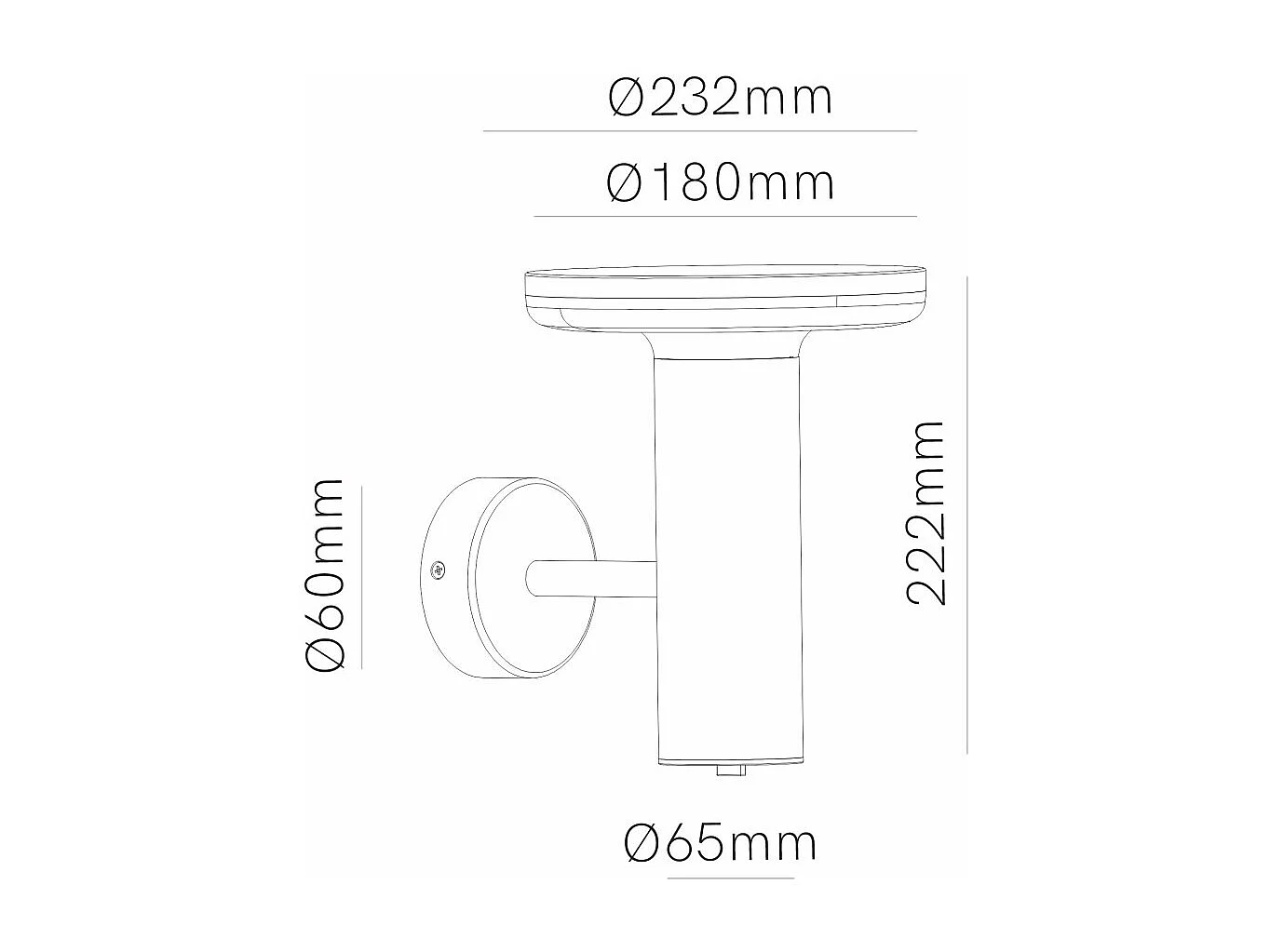 Mac Wall Base Zwart - 12W LED Wandlamp CCT Schakelaar 2700K/3200K/4000K, Aluminium Wandlamp - Beneito & Faure