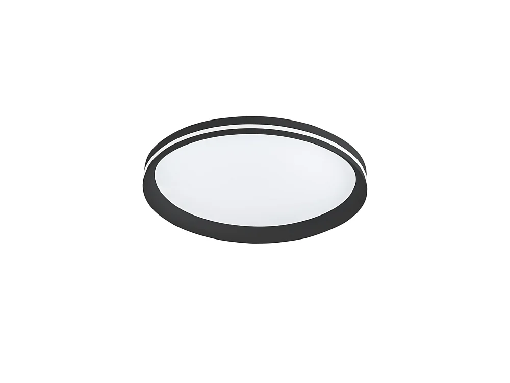 Isy - Plafonnier LED Fabas Luce Aluminium - LED intégrée 42 W IP20 Noir