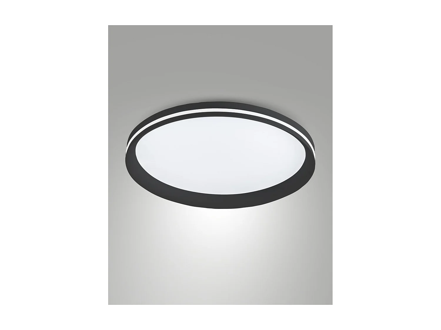 Isy - Fabas Luce Aluminium LED Deckenleuchte - Integrierte LED 42W IP20 Schwarz