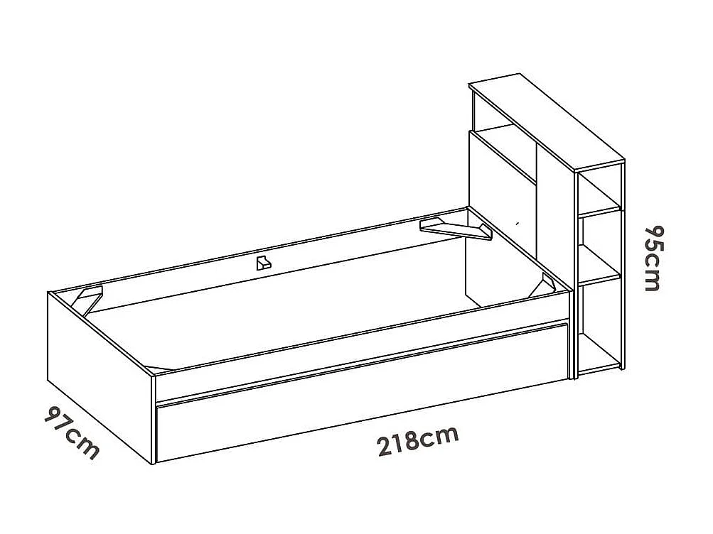 Cabecero con aro arrastre Ten natural/blanco 95x97x21,8 cm
