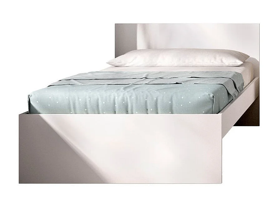 Cama Top con cabecero blanco 68x96x194,8 cm