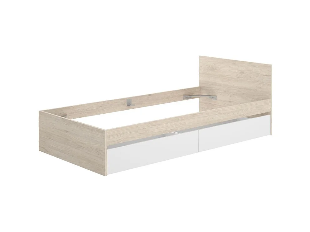 Cama Top con cajones blanco/natural 68x96x194,8 cm