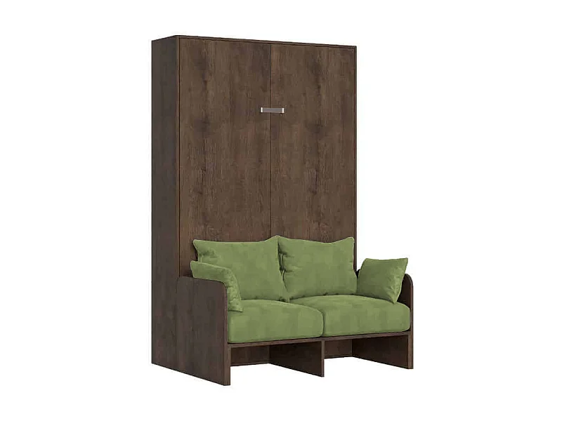 Kentaro 120 cm rozkładane łóżko typu queen-size z sofą orzechową, zielone