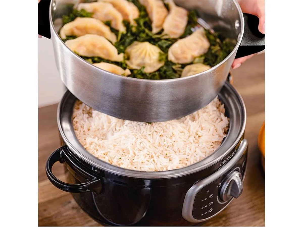 Vaporera Cecotec Vapovita SteelPot 1300W 10L acero inoxidable