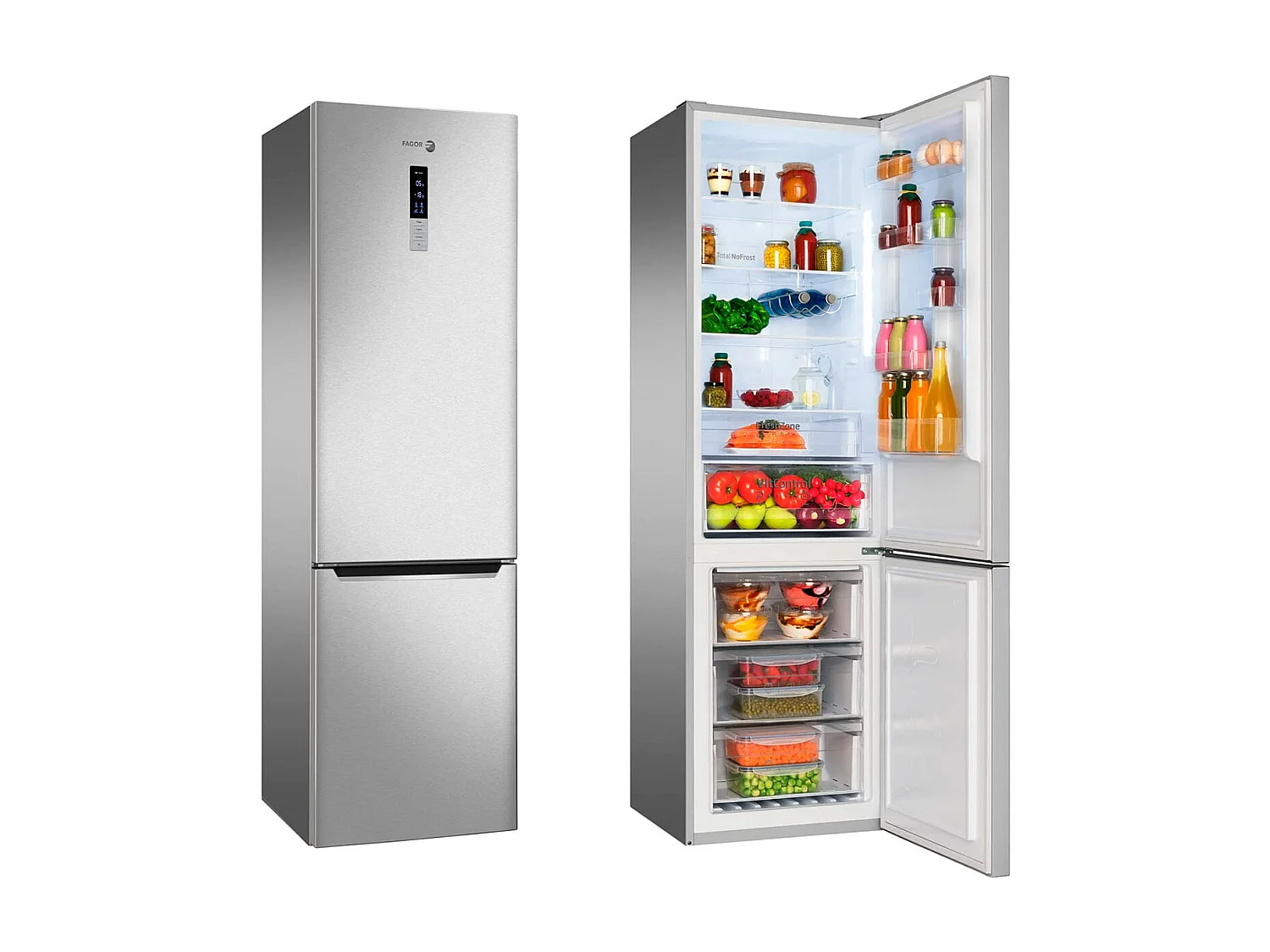 Frigorífico combi Fagor 3FFK-6845X Total No Frost 351L cajón VitControl E inox 200 cm