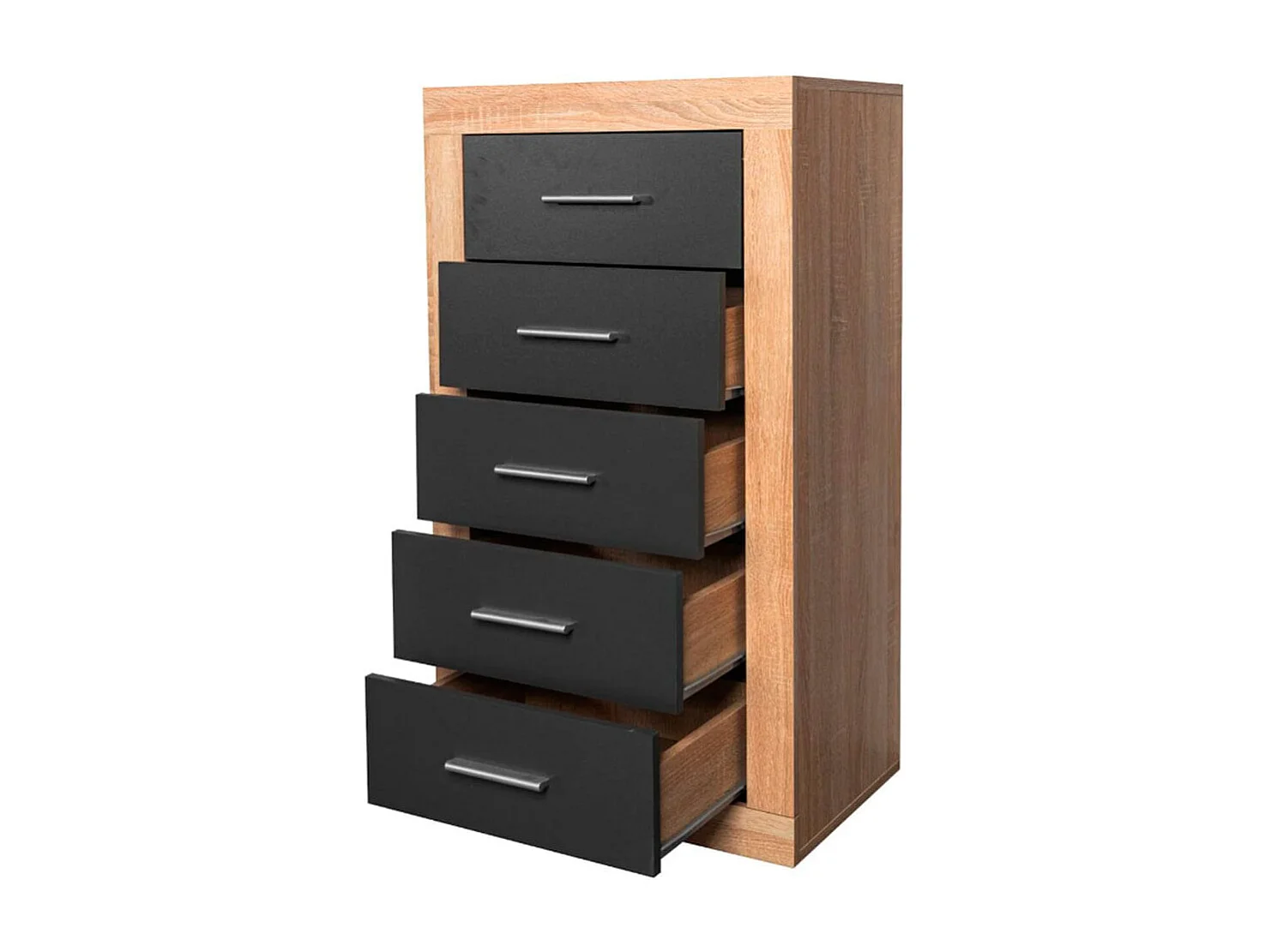 Sinfonier Lara 5 cajones cambria/grafito 108x60x40 cm