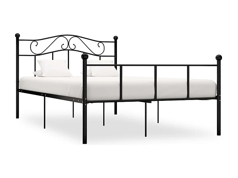 Bedframe metaal zwart 140x200 cm