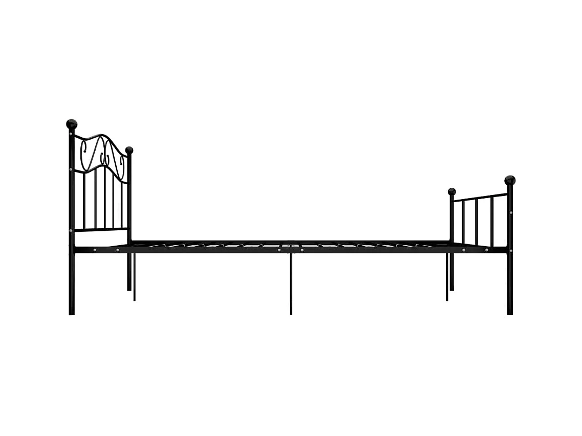 Estructura de cama sin colchón metal negro 140x200 cm