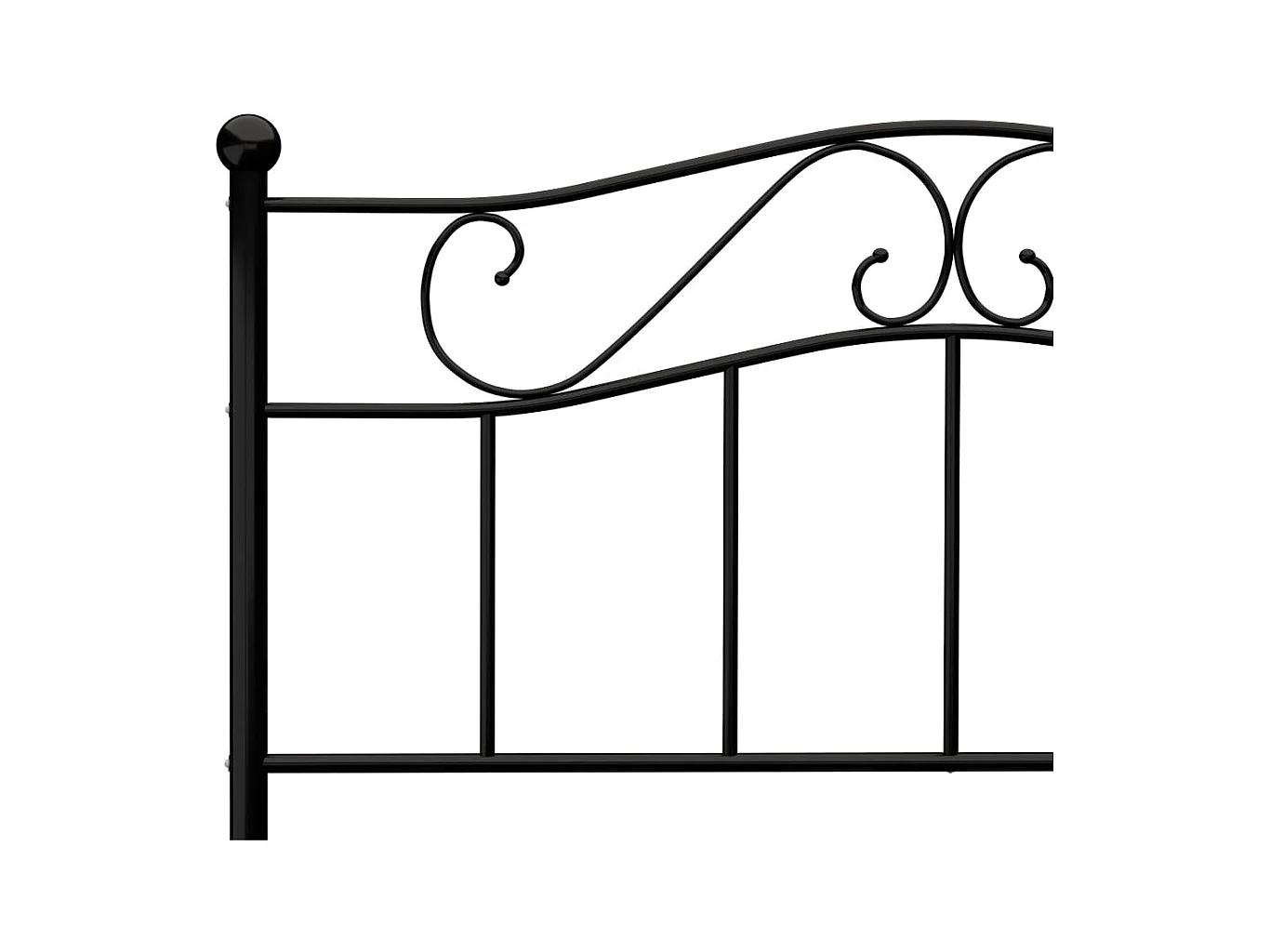 Estructura de cama sin colchón metal negro 140x200 cm