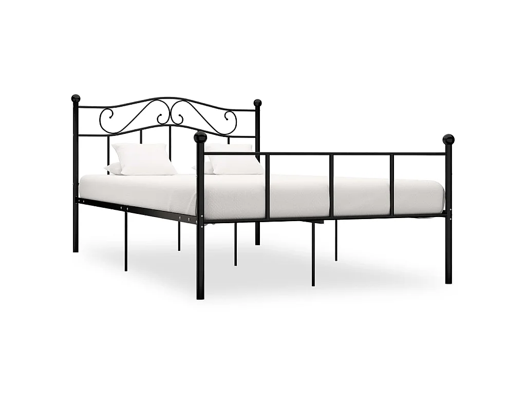 Bedframe metaal zwart 140x200 cm