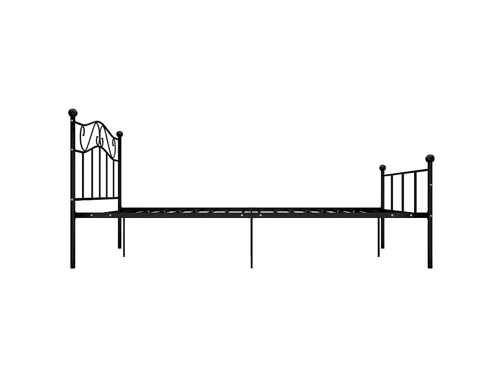 Bedframe metaal zwart 140x200 cm
