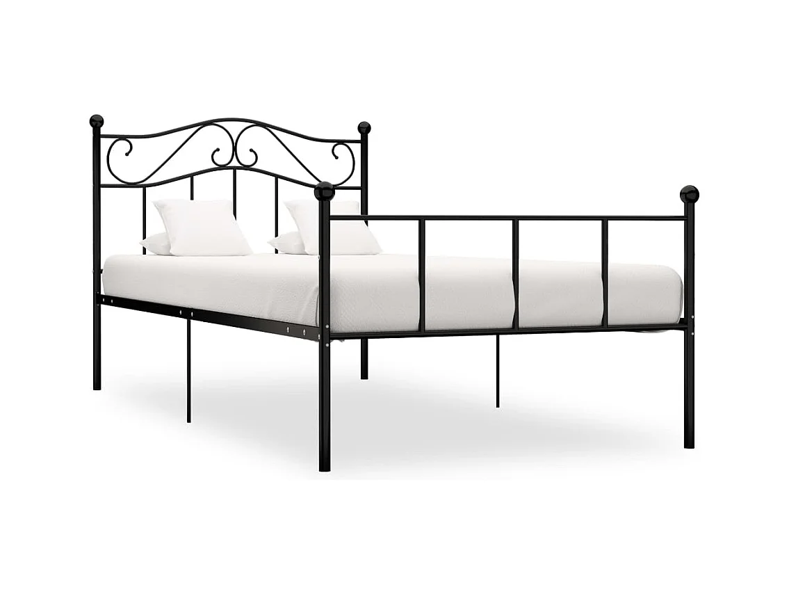Bettgestell Schwarz Metall 90×200 cm