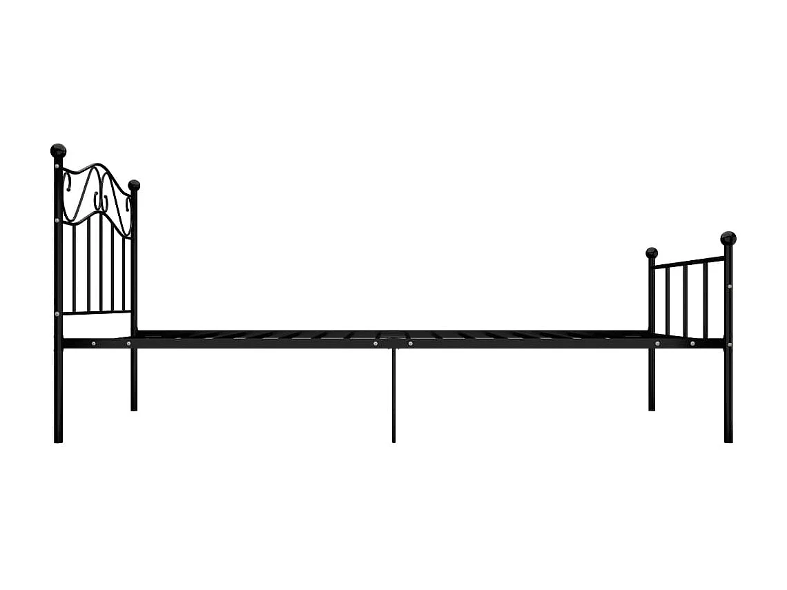Estructura de cama sin colchón metal negro 90x200 cm