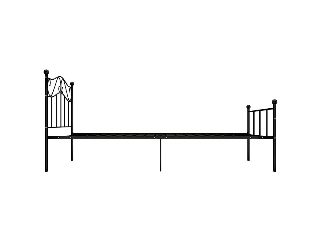 Giroletto Nero in Metallo 90x200 cm