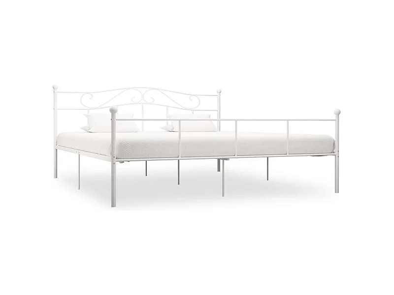 Bettgestell Weiß Metall 180×200 cm