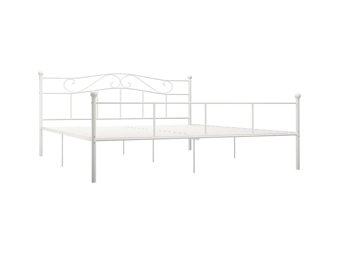 Estructura de cama sin colchón metal blanco 180x200 cm