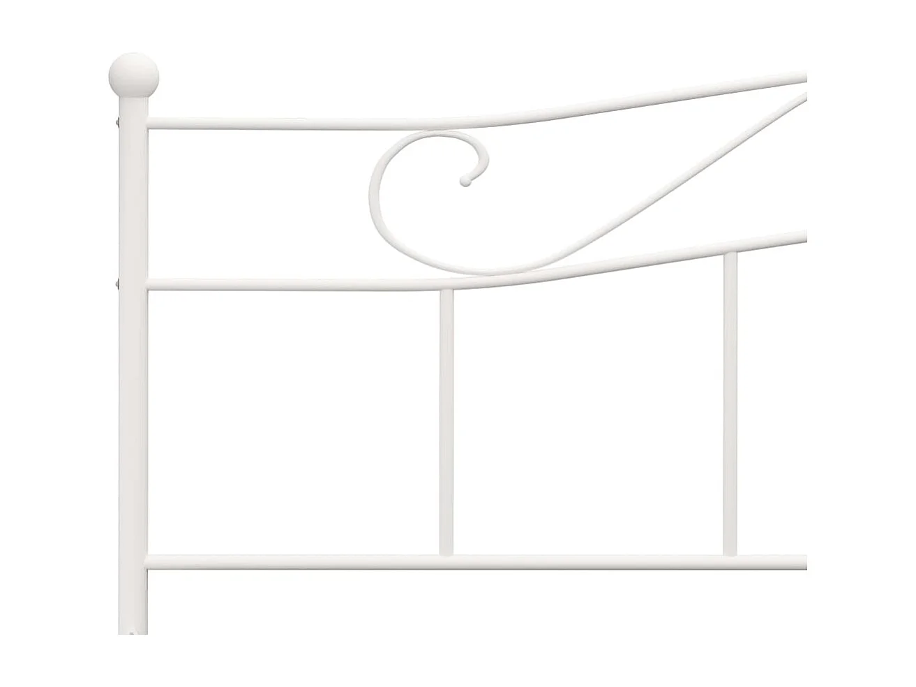 Cadre de lit sans matelas blanc métal 180x200 cm