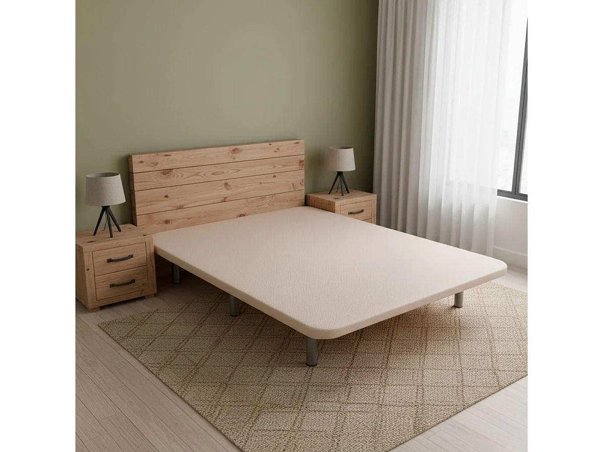 Base tapizada Somg tejido 3D beige 150x190 cm