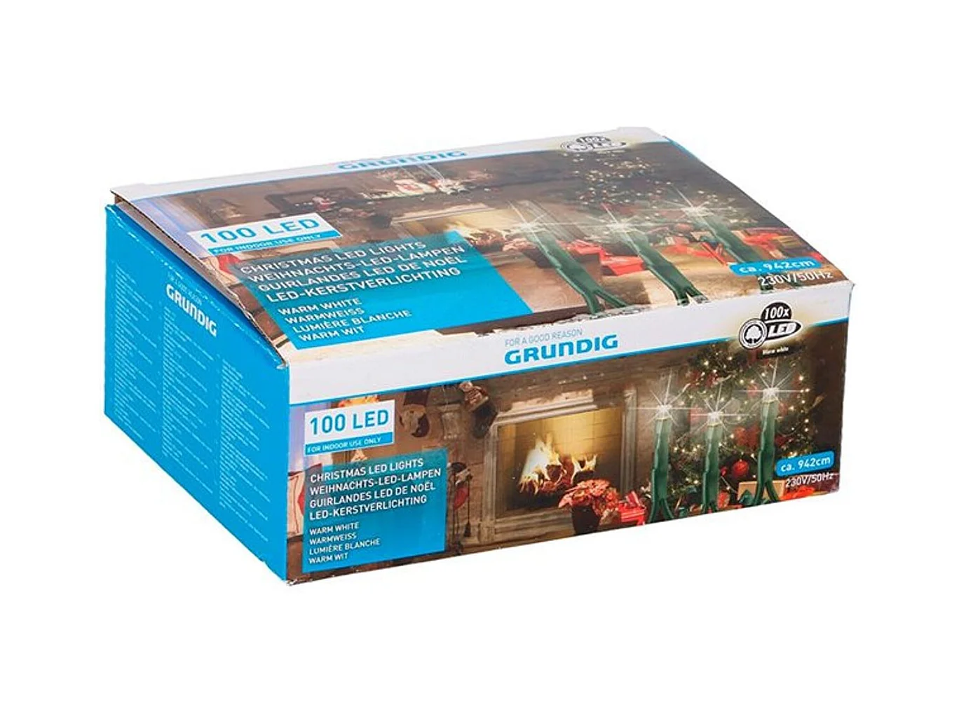 Guirnalda 100 luces LED cálida Grundig interior 100W