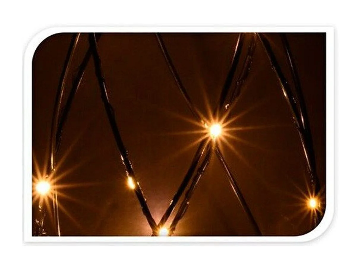 Pirámide decorativa metal LED 60 cm