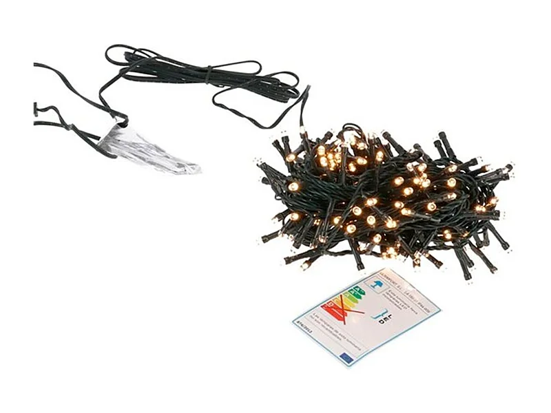 Guirnalda 180 luces LED cálida 3 funciones 9 m