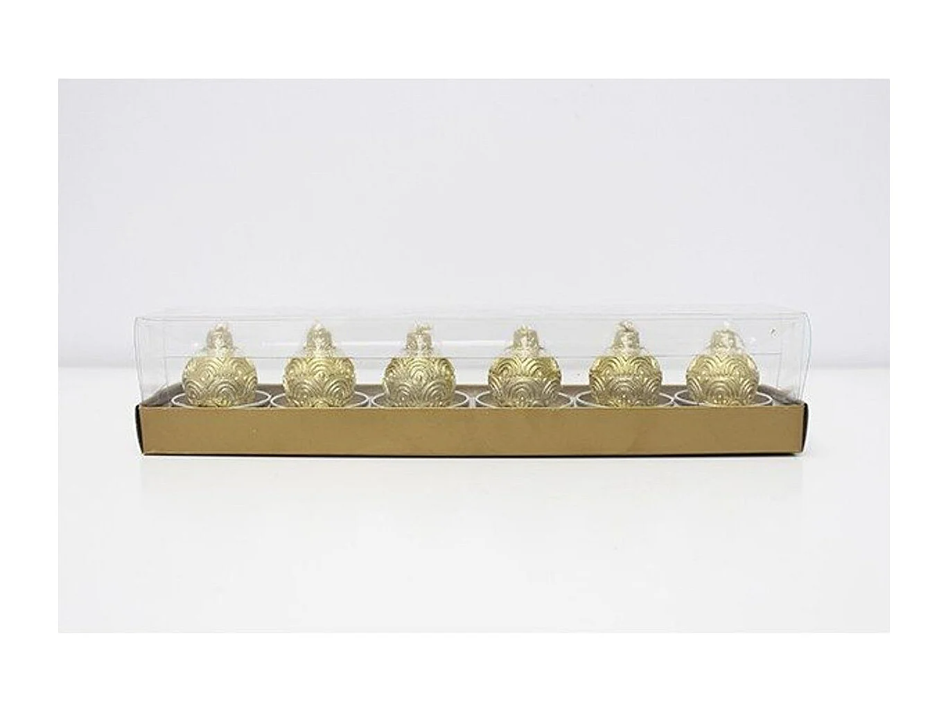 Pack 6  bolas Navidad dorado