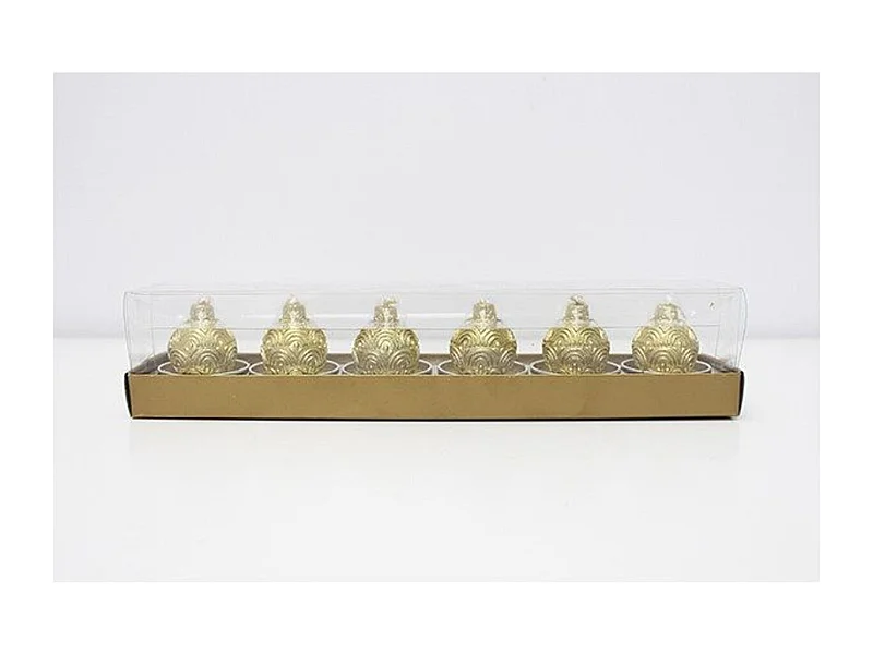 Pack 6  bolas Navidad dorado