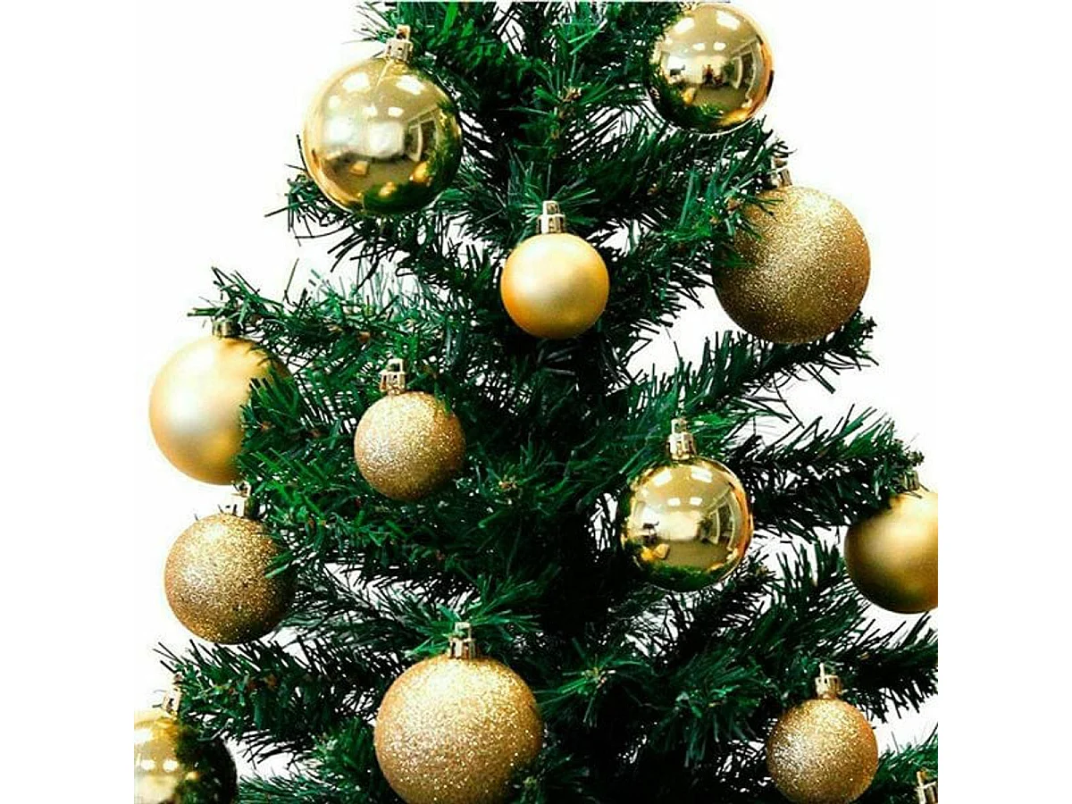 Caja bolas de Navidad 70 piezas Oro